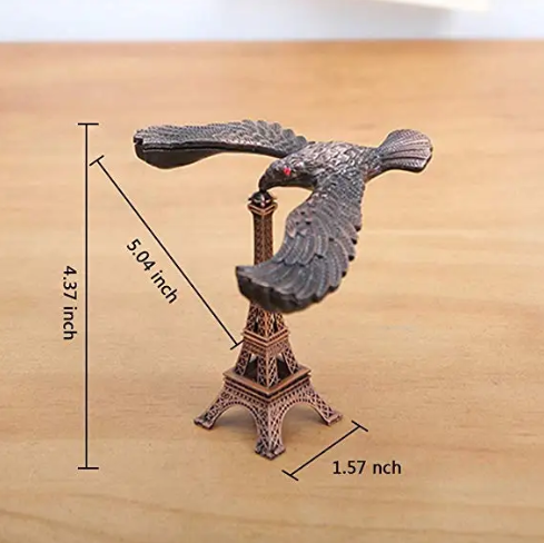 Self-Balancing Eagle with Eiffel Tower Toy