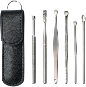 Ear Scoop Ear Cleaner Earwax Remover Wax Removal Tool Earpick Sticks Curette Ear Pick Cleaning Ear Cleanser Spoon Health Care Earpick Black