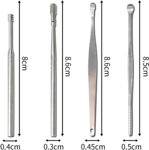 Ear Scoop Ear Cleaner Earwax Remover Wax Removal Tool Earpick Sticks Curette Ear Pick Cleaning Ear Cleanser Spoon Health Care Earpick Black
