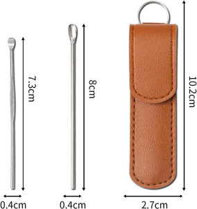 Ear Scoop Ear Cleaner Earwax Remover Wax Removal Tool Earpick Sticks Curette Ear Pick Cleaning Ear Cleanser Spoon Health Care Earpick Black