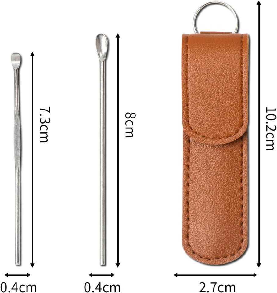 Ear Scoop Ear Cleaner Earwax Remover Wax Removal Tool Earpick Sticks Curette Ear Pick Cleaning Ear Cleanser Spoon Health Care Earpick Black