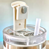 TYESO® Mega-Capacity Sill-Proof Stainless Steel Tumbler with Straw & Cleaning Brush (1200ml) (TS-8868)